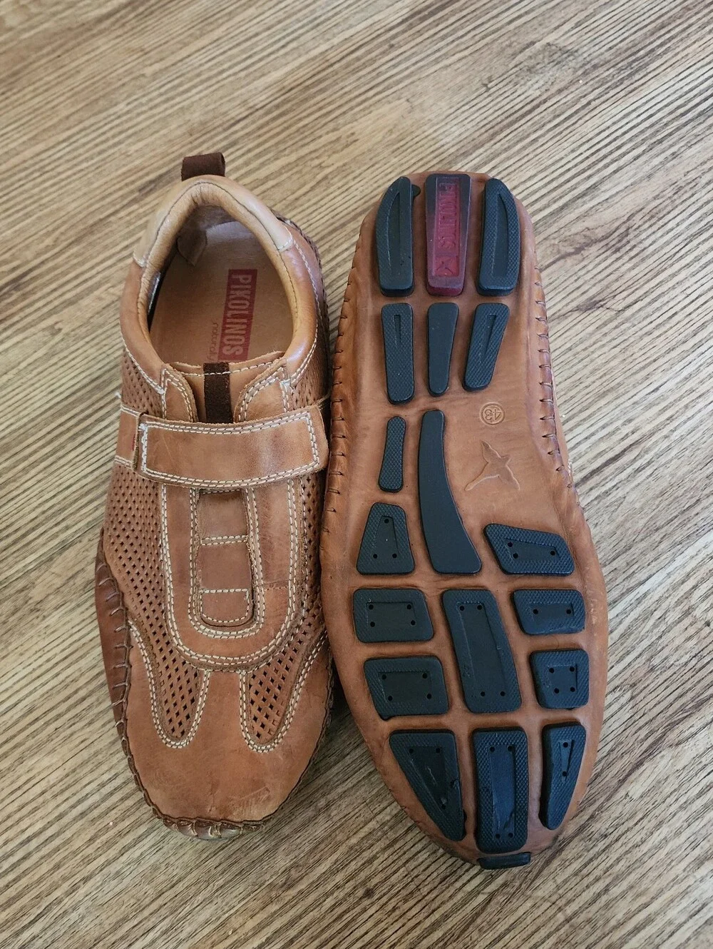 Size 43 Pikolinos Men's Brown Leather Slip-On Casual Shoes